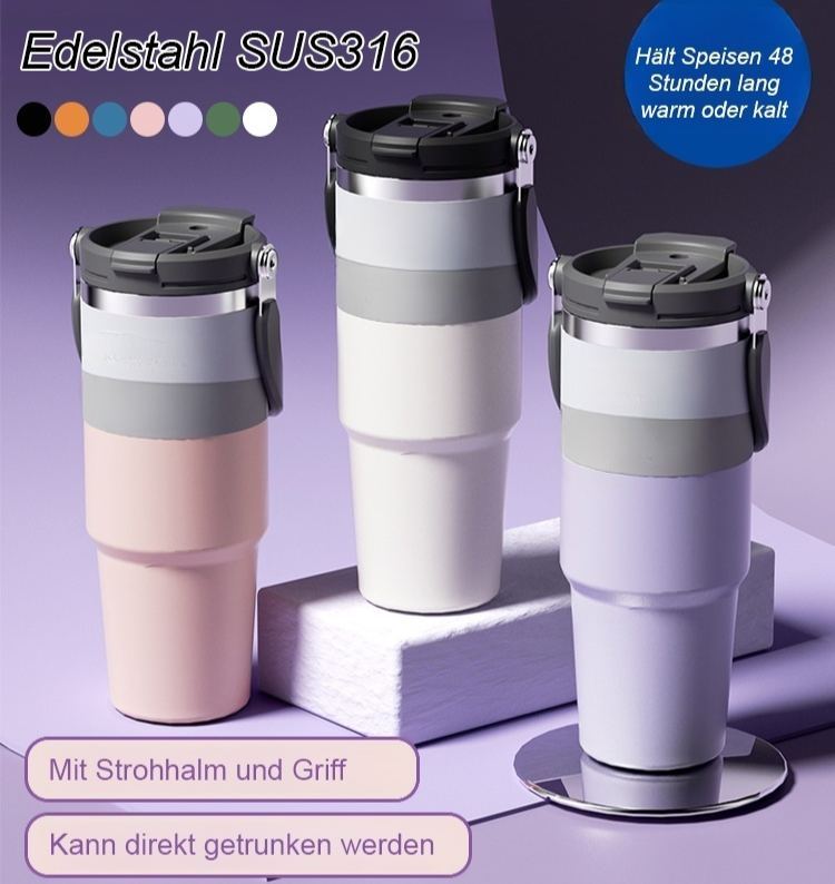 【Extra große Kapazität】Thermo- und Kühlbecher