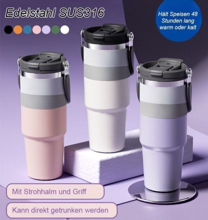 【Extra große Kapazität】Thermo- und Kühlbecher