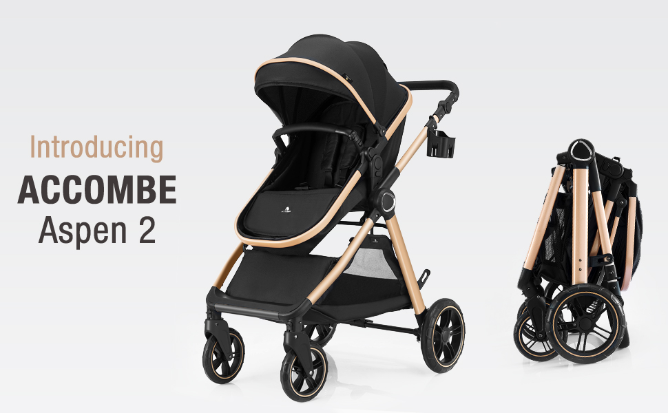Accombe 2 in 1 Baby Stroller, Convertible Bassinet Pushchair for Infants and Newborns 0-36 Months…
