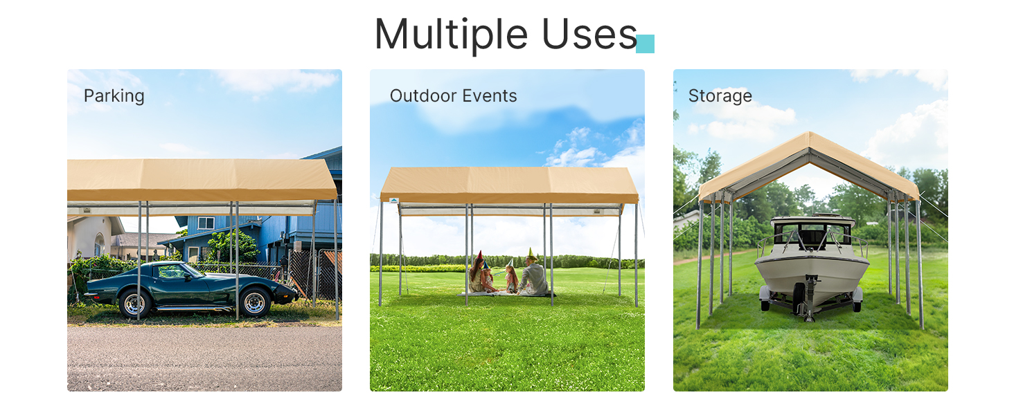 potable party tent shelter for storage car boat or outdoor event