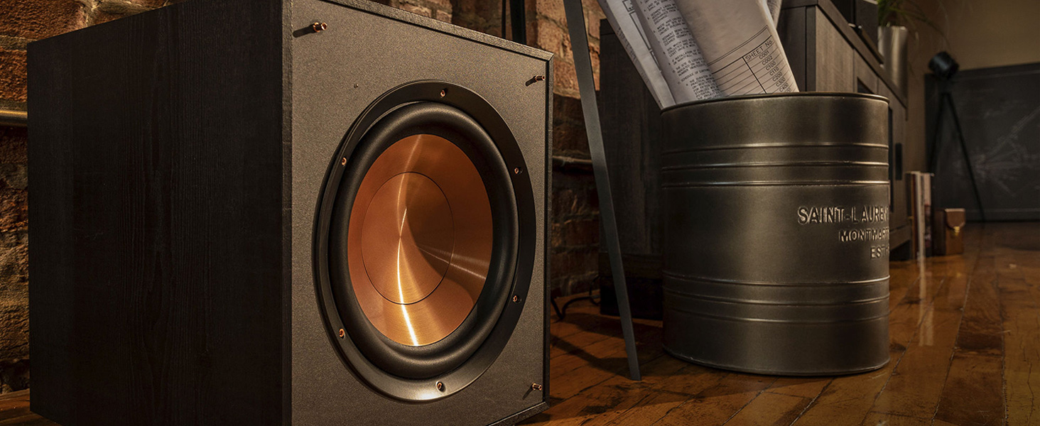 Klipsch, subwoofer, R-120SW, Klipsch reference, powerful subwoofer