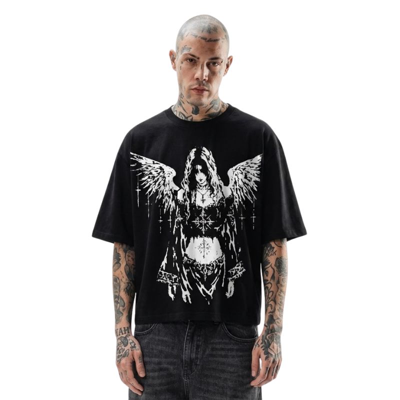 Gothic Angel Portrait T-Shirt