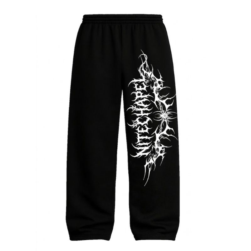 Cyber Sigil Metal Matrix Baggy Sweatpants - Heavyweight Metal Logo Joggers