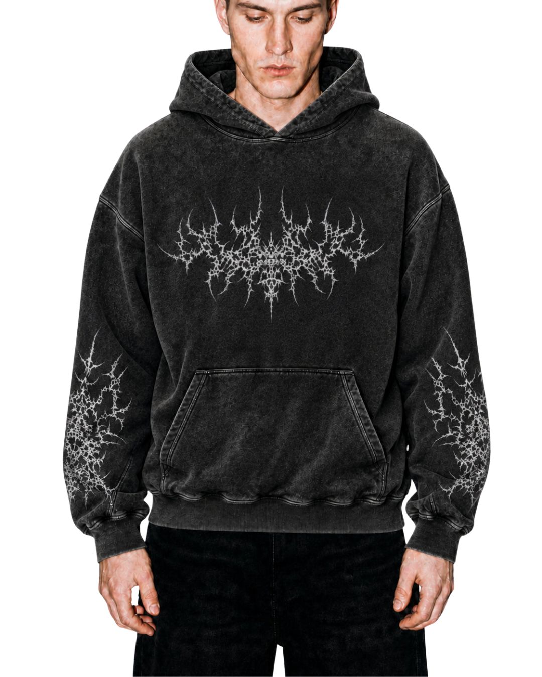 Gothic Fractal Cyber Totem Hoodie