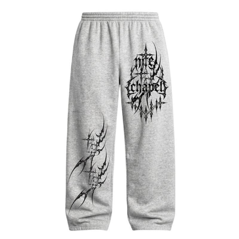 Gothic Blackletter Starburst Baggy Sweatpants