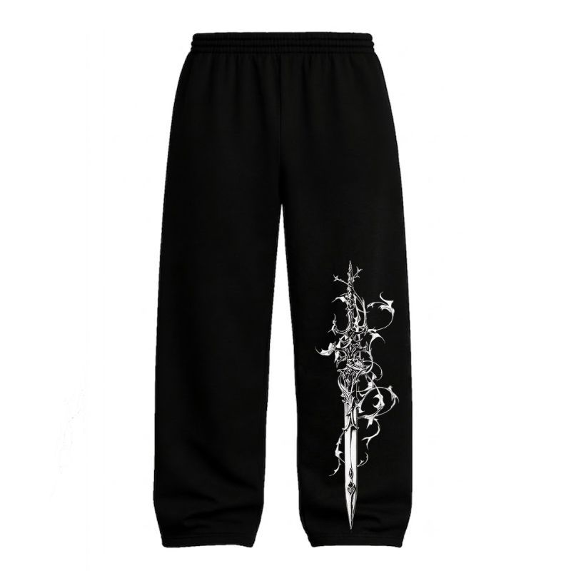 nitechapel-thorned-sword-baggy-sweatpants-black-front