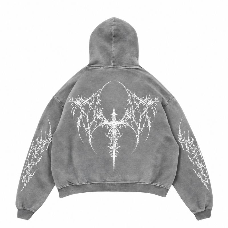 nitechapel-symmetrical-tribal-hoodie-washed-gray-back