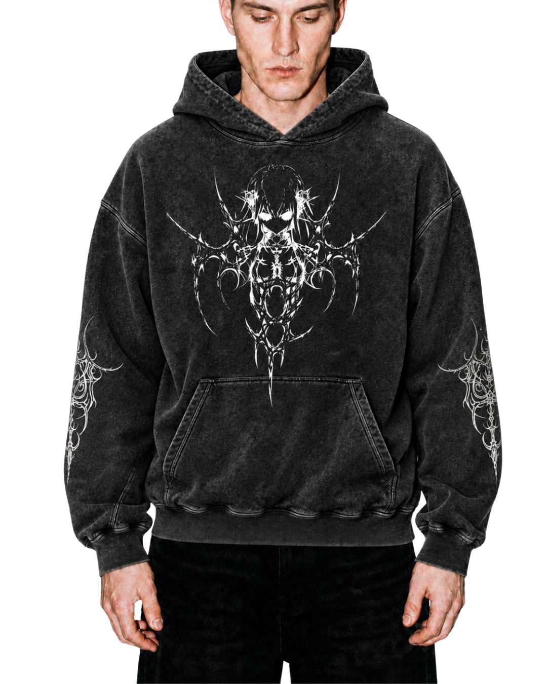 Dark Anime Angel Cyber Hoodie