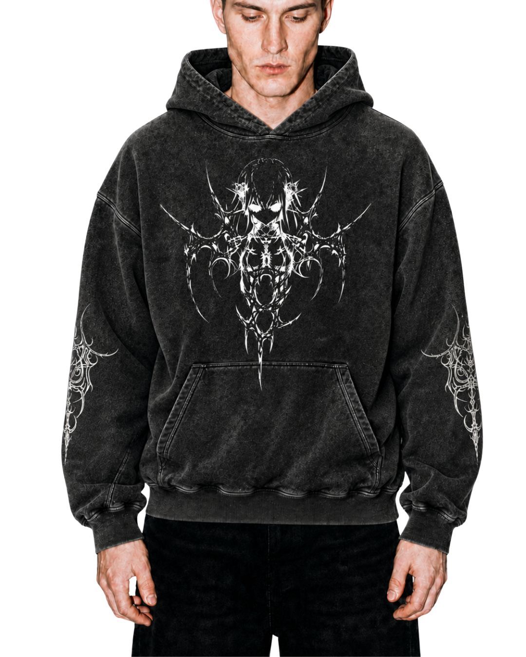 Dark Anime Angel Cyber Hoodie