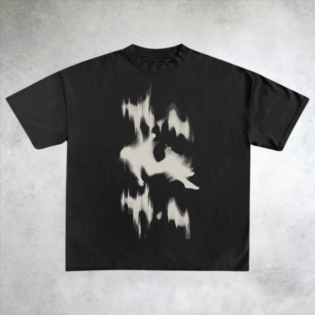 Cosmic Evolution Silhouette Graphic Cotton T-Shirt