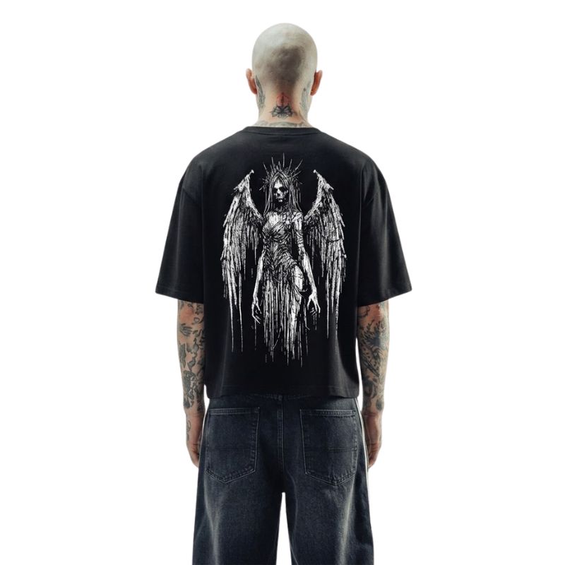 Spiderweb Tribal Withered Angel T-Shirt