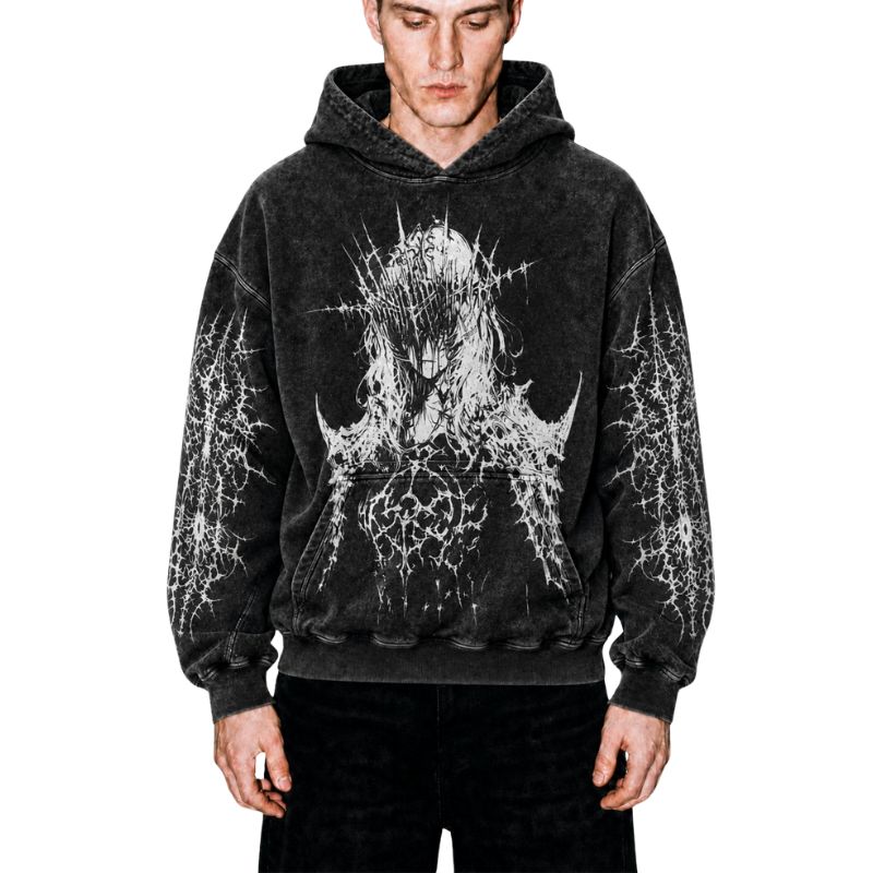 Thorned Visage Portrait Hoodie