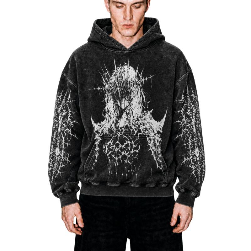 Thorned Visage Portrait Hoodie