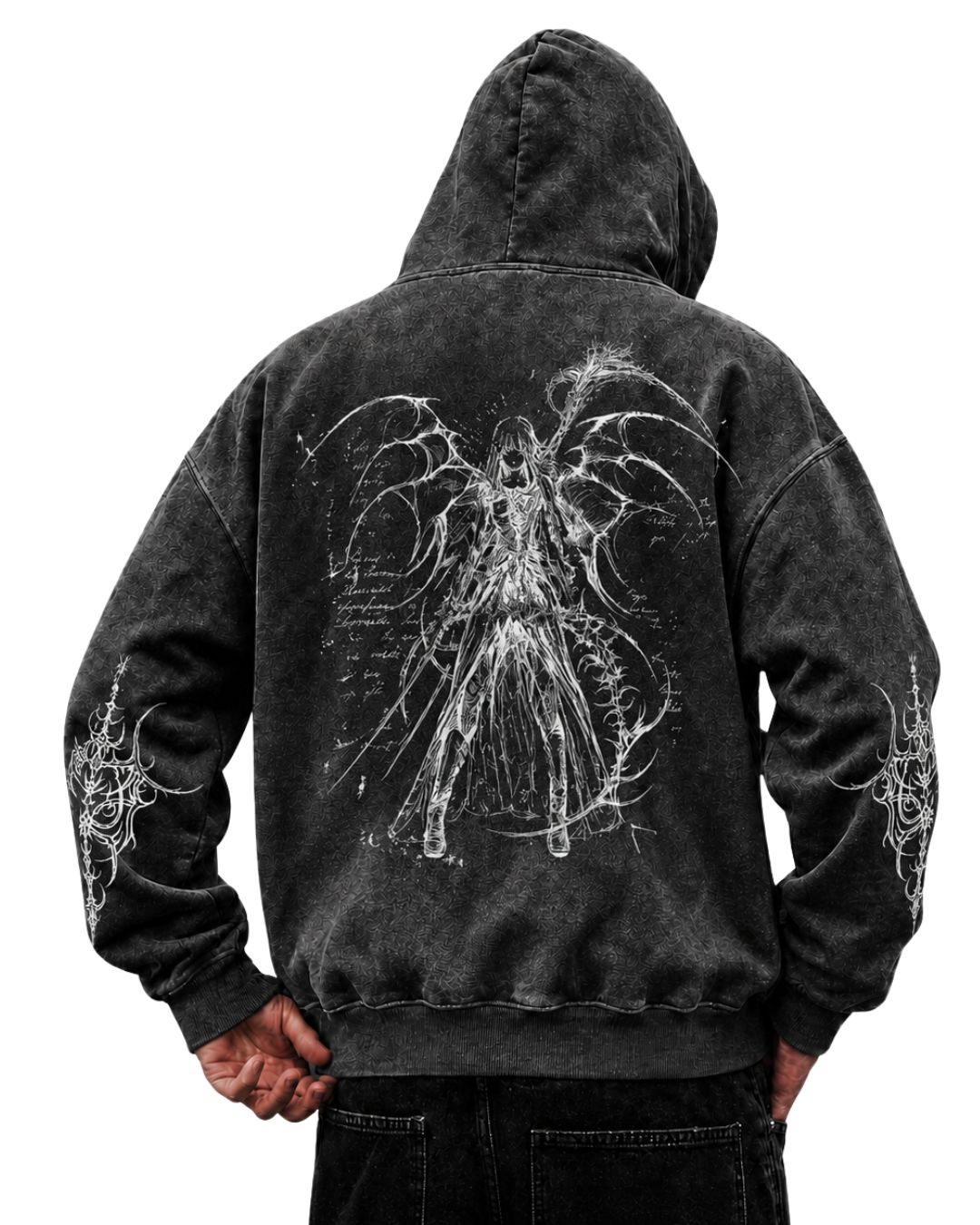 Dark Anime Angel Cyber Hoodie