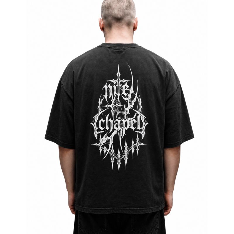 Gothic Starburst Cross Heavyweight T-Shirt