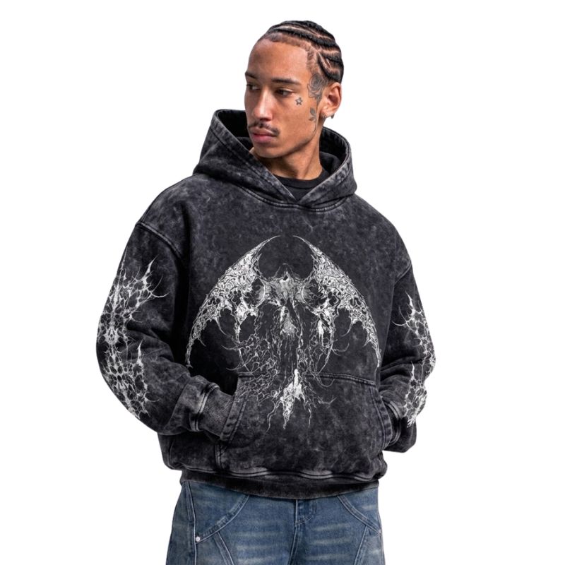 Fractal Decay Angel Hoodie