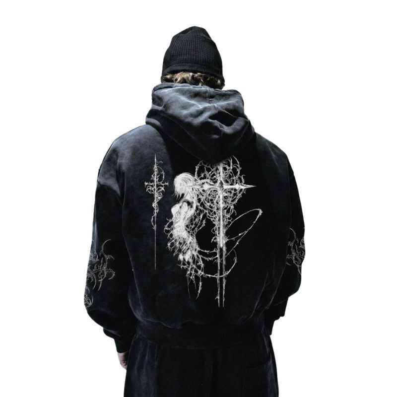 Gothic Warrior Angel Hoodie