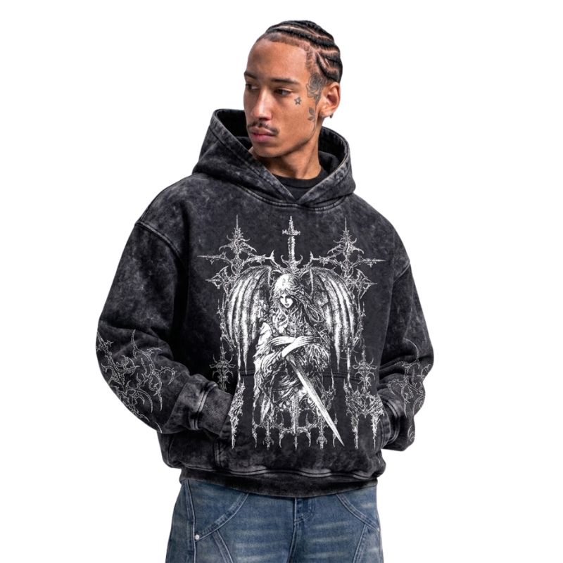 Gothic Warrior Angel Hoodie