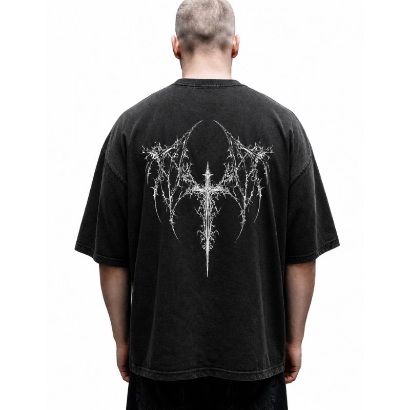 Symmetrical Cyber Sigilism Tribal T-Shirt