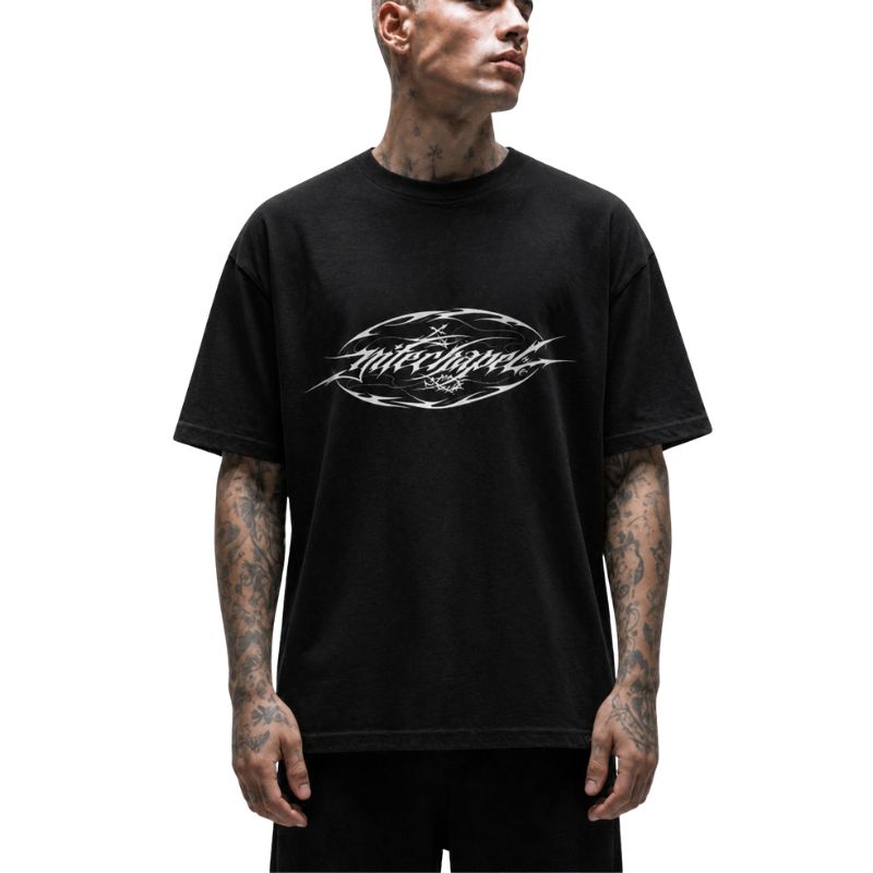 Gothic Starburst Cross Heavyweight T-Shirt