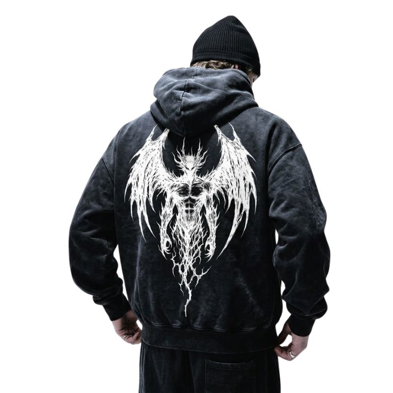 Fallen Angel Black Metal Hoodie