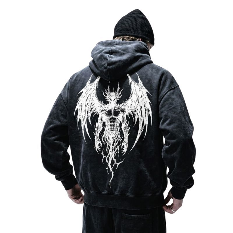 Fallen Angel Black Metal Hoodie