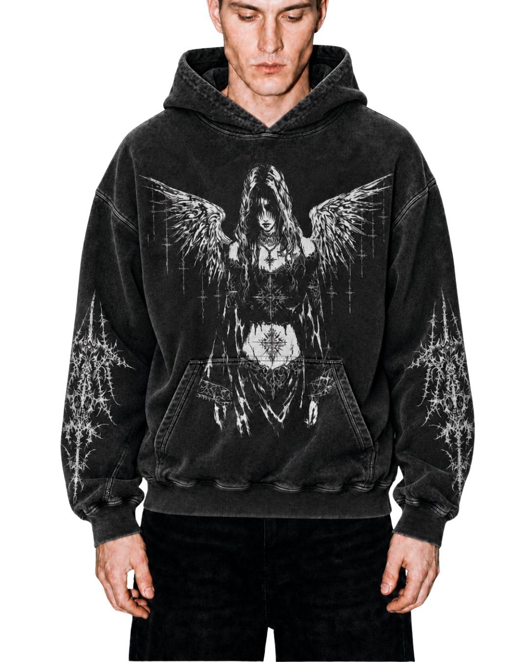 Gothic Angel Portrait Hoodie