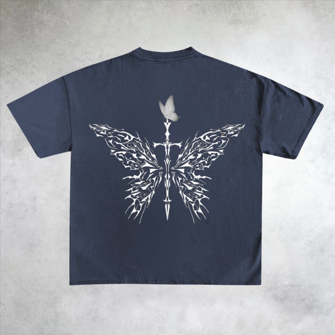 Butterfly Gothic Cotton T-Shirt