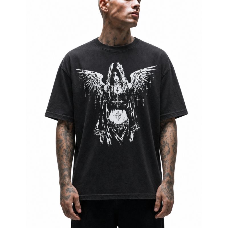 Gothic Angel Portrait T-Shirt