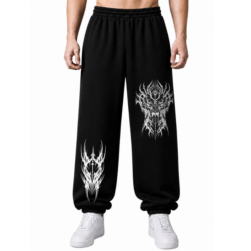 Gothic Starburst Halo Baggy Sweatpants