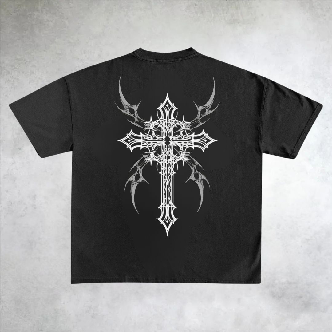 Street Cross Printed Cotton T-Shirt