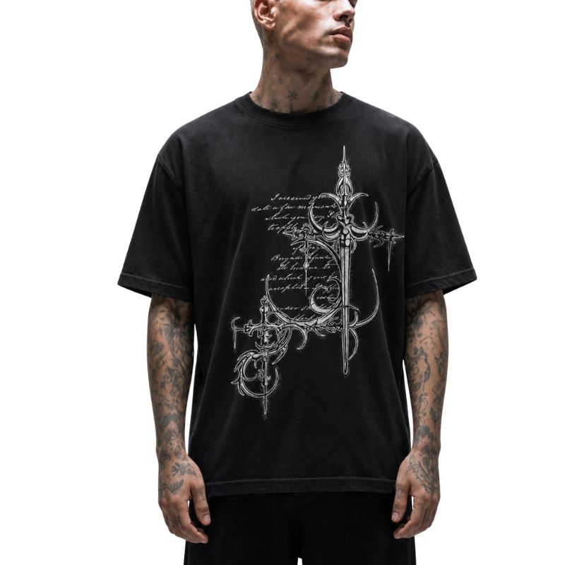 Baroque Sword Cross Heavyweight T-Shirt