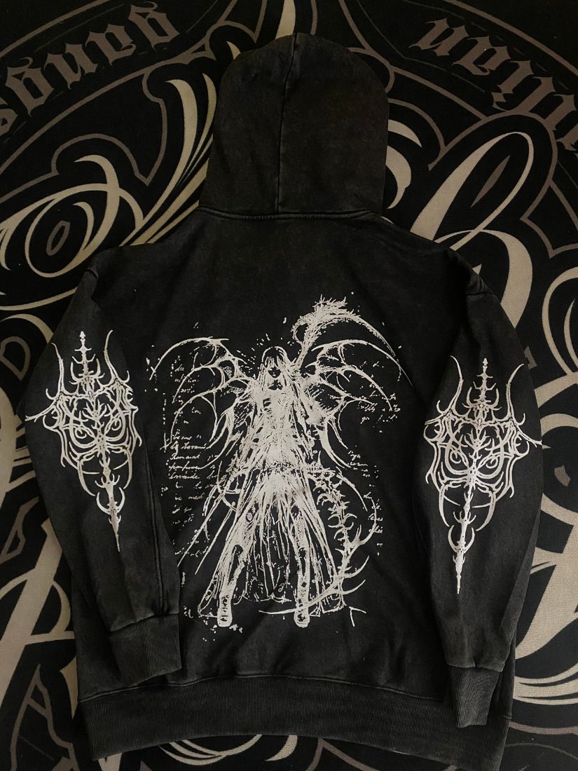 Dark Anime Angel Cyber Hoodie