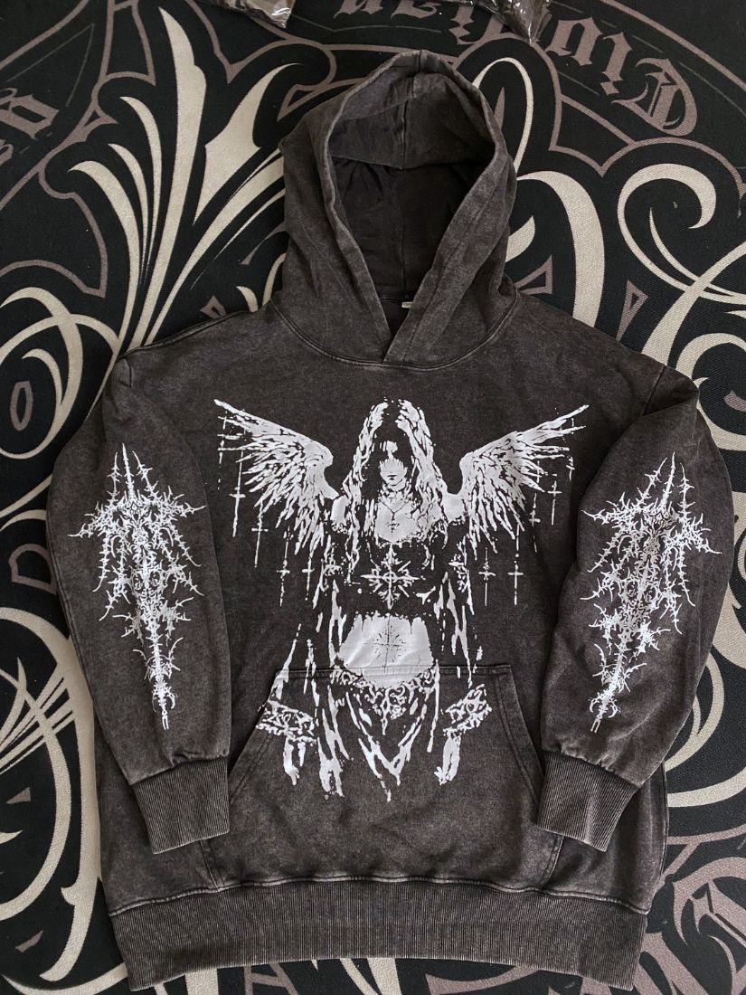 Gothic Angel Portrait Hoodie