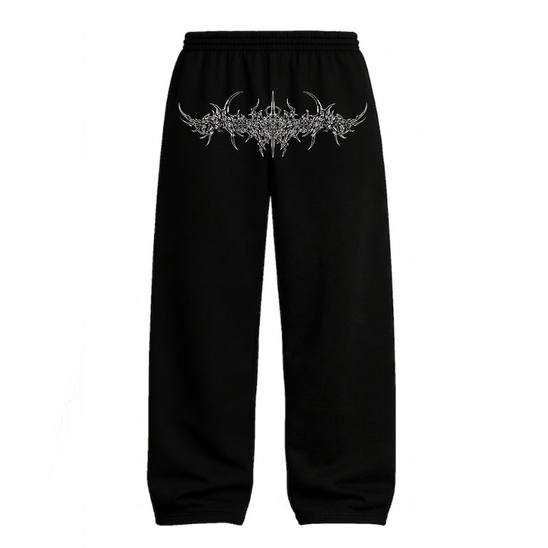 nitechapel-gothic-thorn-sigil-baggy-sweatpants-black-front