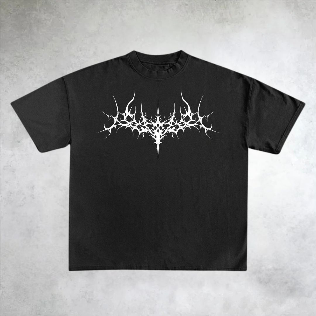 Gothic Oversized Graphic Cotton T-Shirt