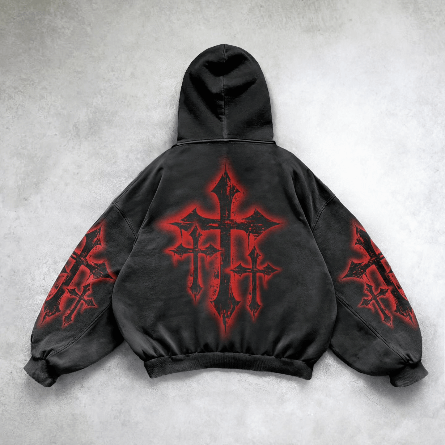 nitechapel-crown-of-thorns-jesus-hoodie-red-back