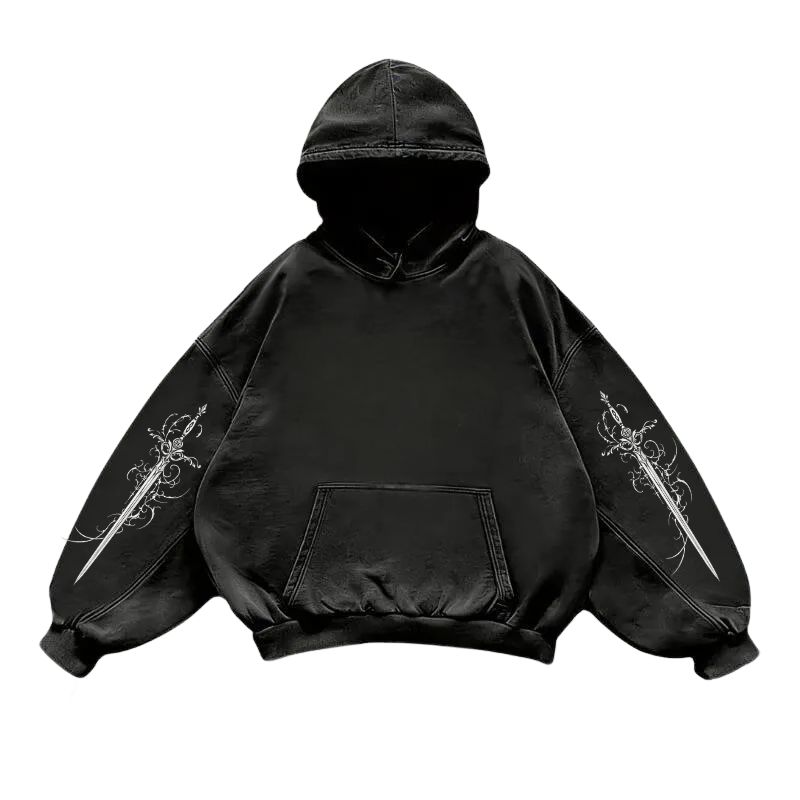 nitechapel-baroque-sword-cross-washed-hoodie-vintage-black-front