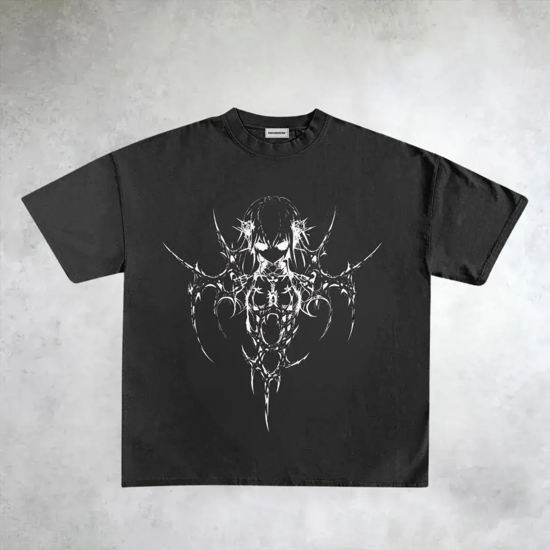 nitechapel-cyber-goth-anime-portrait-t-shirt-black-front