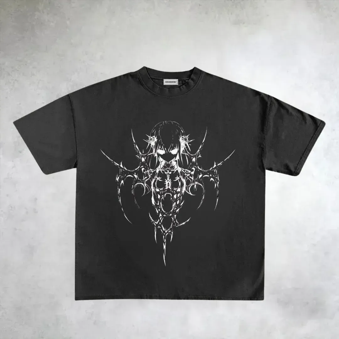 nitechapel-cyber-goth-anime-portrait-t-shirt-black-front