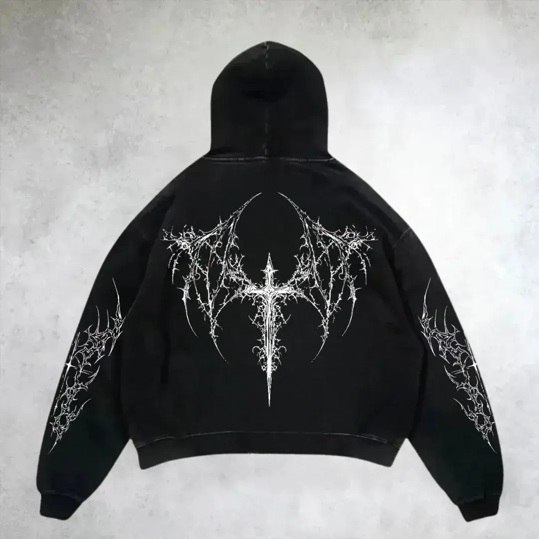 nitechapel-symmetrical-tribal-hoodie-washed-black-back