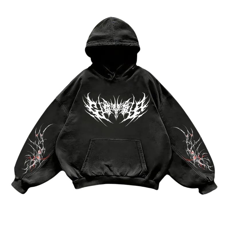nitechapel-cyber-wing-crimson-sigil-hoodie-washed-black-front