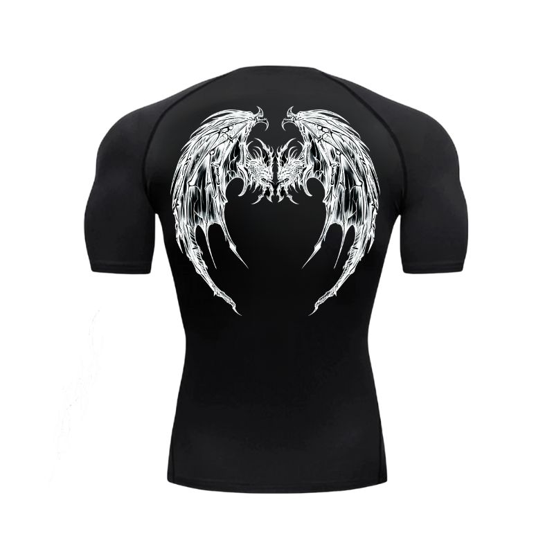 Cyber Wing Sigil Compression T-Shirt