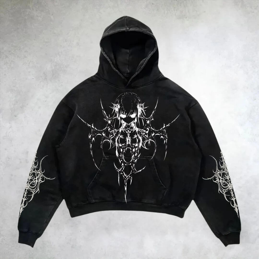 nitechapel-dark-anime-angel-cyber-hoodie-washed-black-front