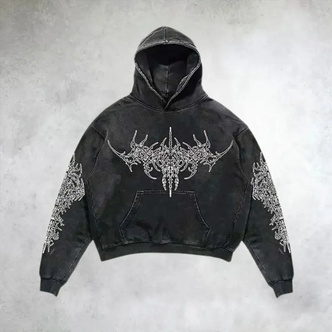 nitechapel-cyber-sigil-spine-hoodie-washed-black-front