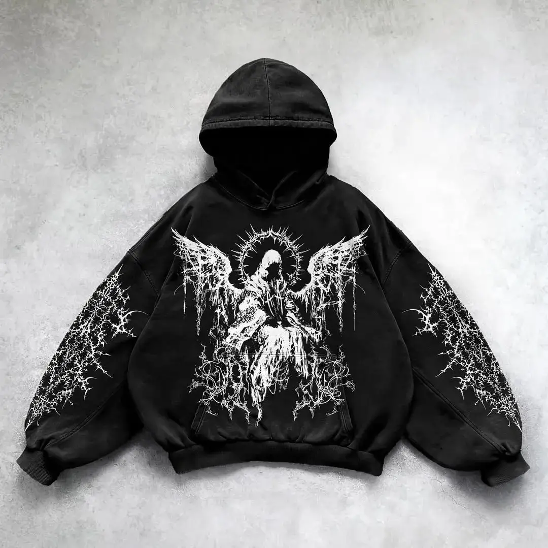 nitechapel-fractal-dark-saint-hoodie-washed-black-front
