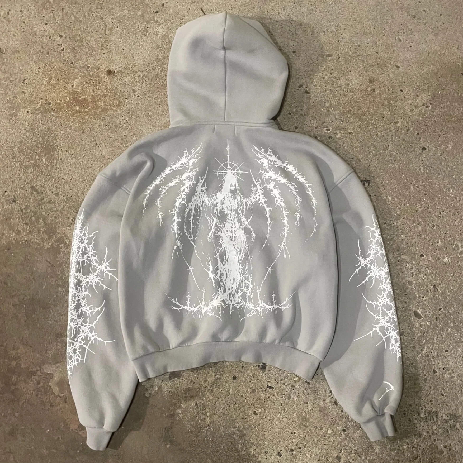 nitechapel-fractal-seraph-decay-hoodie-gray-front