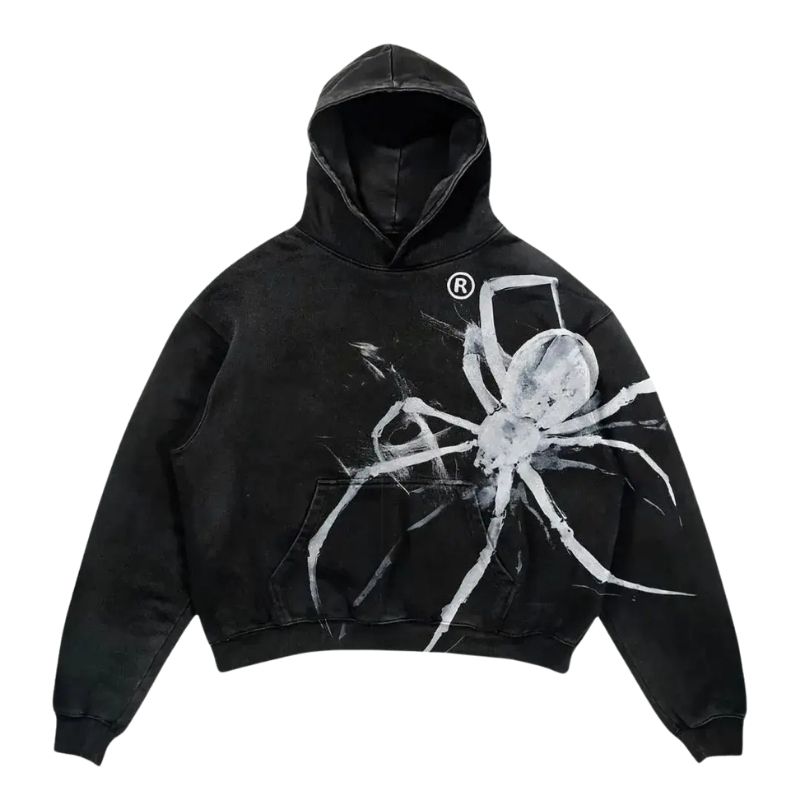 nitechapel-giant-grunge-spider-hoodie-washed-black-front
