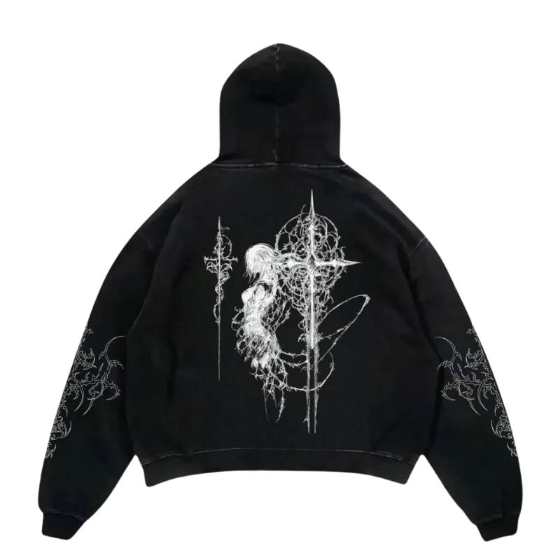 nitechapel-gothic-warrior-angel-hoodie-washed-black-back
