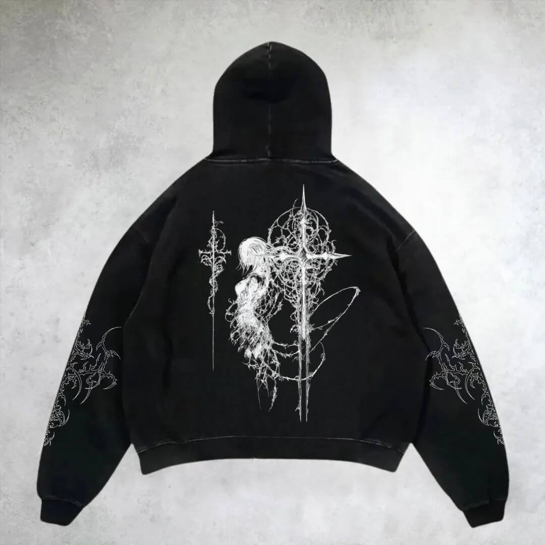 nitechapel-gothic-warrior-angel-hoodie-washed-black-back